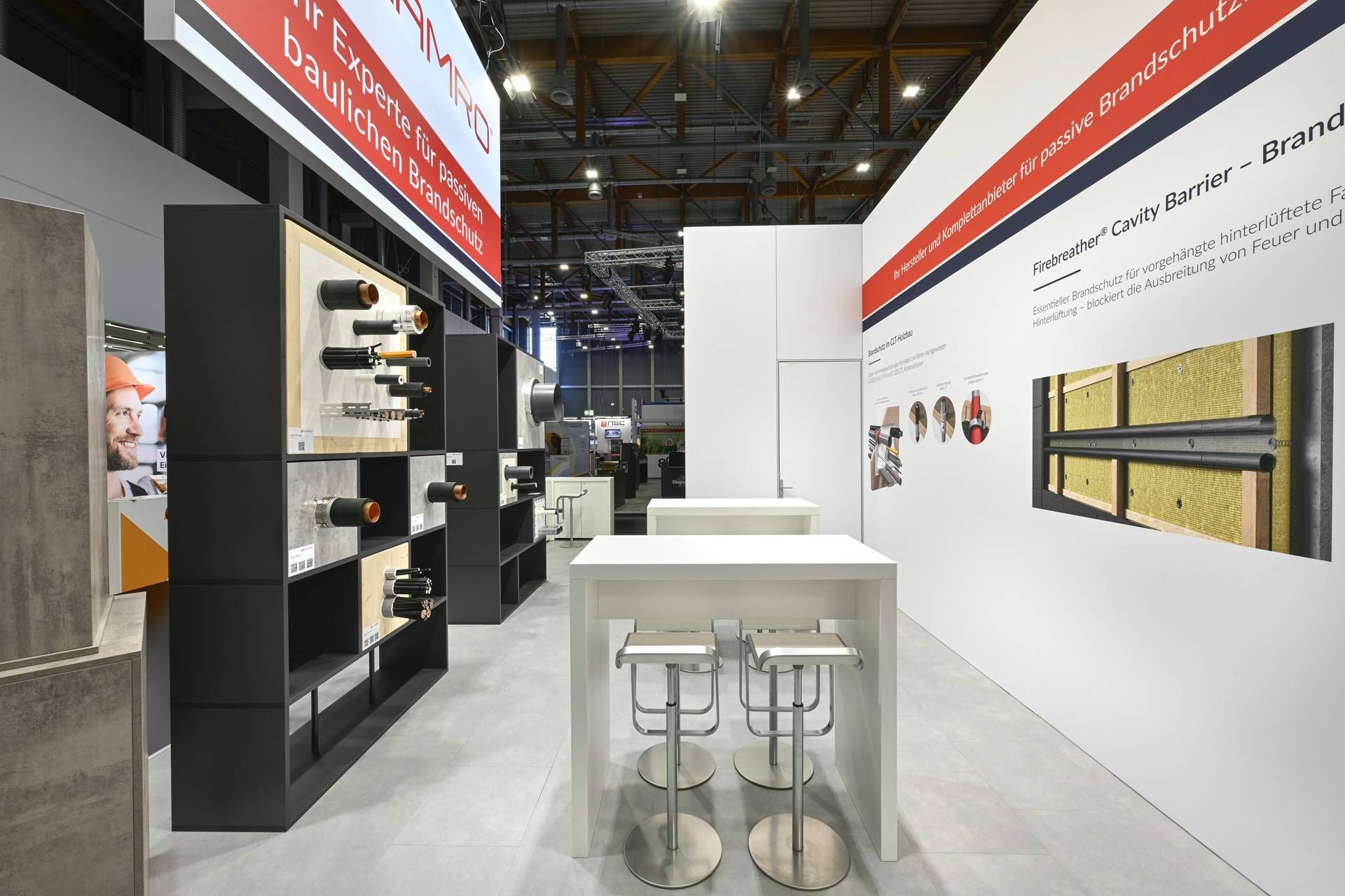 Flamro Brandschutz-Systeme GmbH Messestand umgesetzt von Rappenglitz