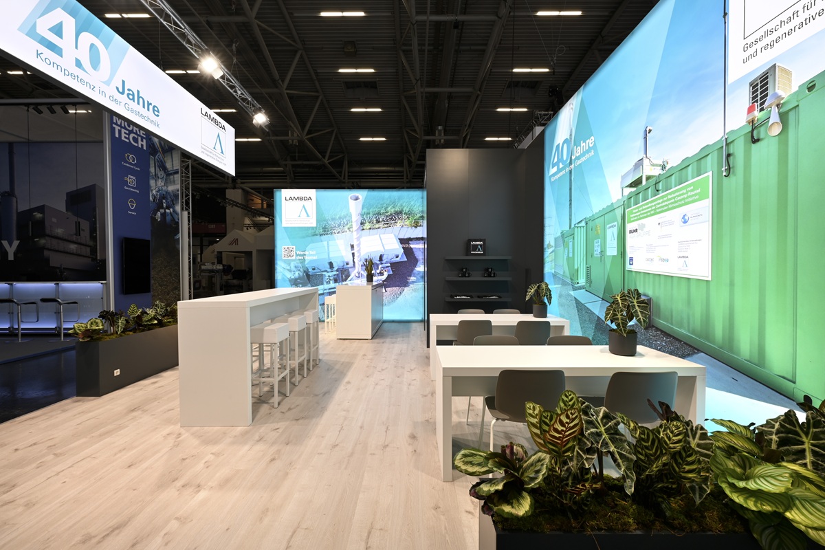 Lambda Messestand umgesetzt von Rappenglitz Messebau