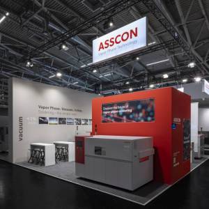 ASSCON Messestand auf der Productronica 2025 | umgesetzt von Rappenglitz
