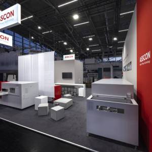 ASSCON Messestand auf der Productronica 2025 | umgesetzt von Rappenglitz