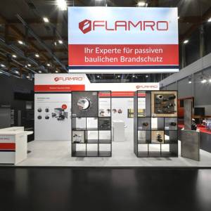 Flamro Brandschutz-Systeme GmbH Messestand umgesetzt von Rappenglitz