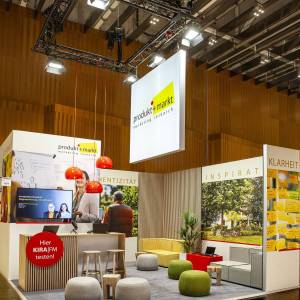 Produkt+Markt Messestand auf der Succeet 2026 | umgesetzt von Rappenglitz