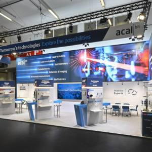 Stand Acal BFi, Laser 2025, München - umgesetzt von Messebau Rappenglitz