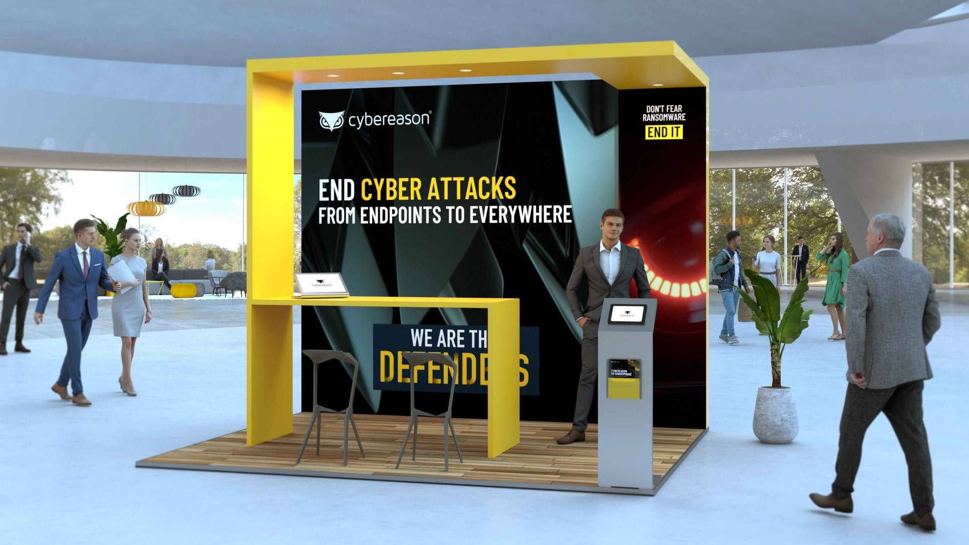 Virtueller Messestand Cyberattacks